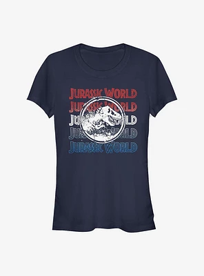 Jurassic Park Logo Repeat Girls T-Shirt