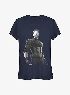 Marvel Captain America Fierce Pose Girls T-Shirt