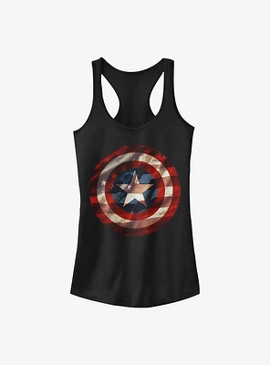 Marvel Captain America Flag Shield Girls Tank