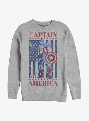 Marvel Captain America 'Merica Crew Sweatshirt