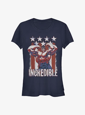 Marvel Hulk Flag Girls T-Shirt