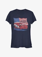 Disney Pixar Cars Lightning Flag Girls T-Shirt