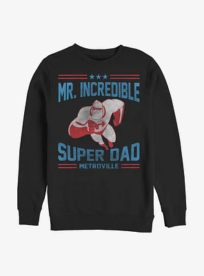 Disney Pixar The Incredibles Athletic Super Dad Crew Sweatshirt