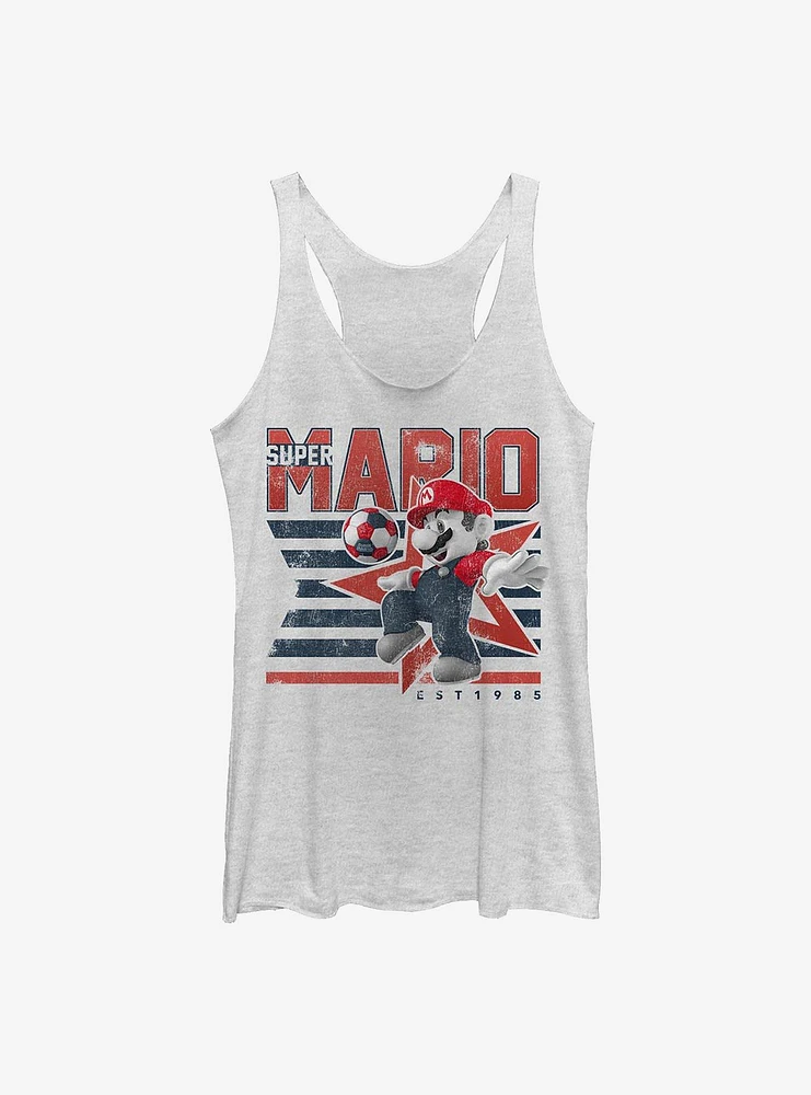 Nintendo Mario Soccer Stripes Girls Tank Htr