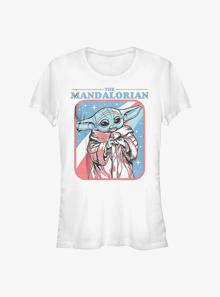 Star Wars The Mandalorian Stars Stripes Child Girls T-Shirt