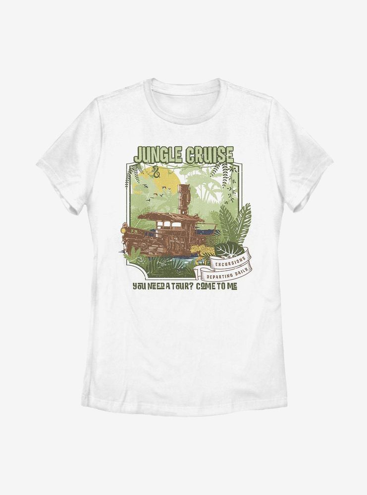 Disney Jungle Cruise Daily Tours Womens T-Shirt