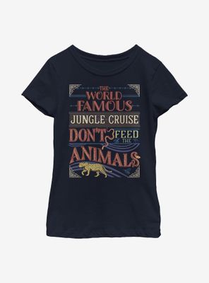 Disney Jungle Cruise The World Famous Don't Feed Animals Youth Girls T-Shirt