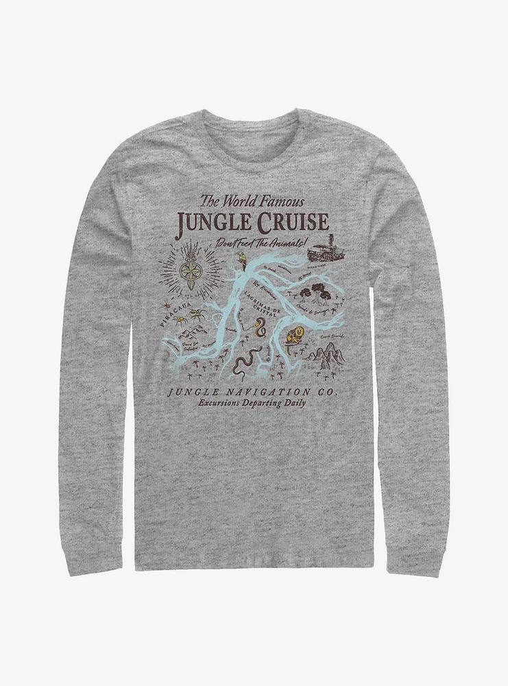 Disney Jungle Cruise Map Long-Sleeve T-Shirt