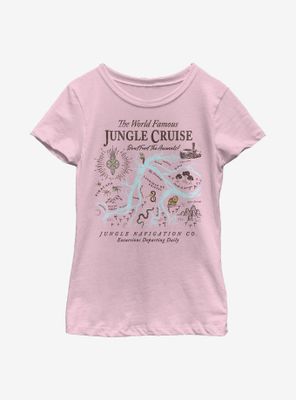 Disney Jungle Cruise Map Youth Girls T-Shirt