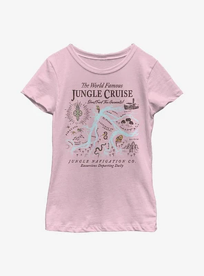 Disney Jungle Cruise Map Youth Girls T-Shirt