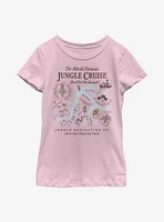 Disney Jungle Cruise Map Youth Girls T-Shirt