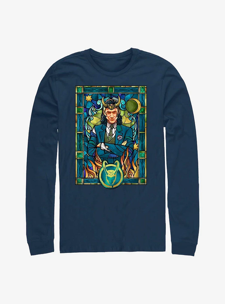 Marvel Loki Stained Glass Long-Sleeve T-Shirt