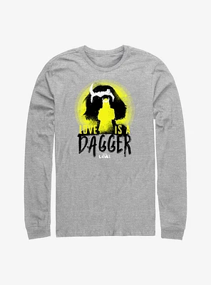 Marvel Loki Love Is A Dagger Silhouettes Long-Sleeve T-Shirt