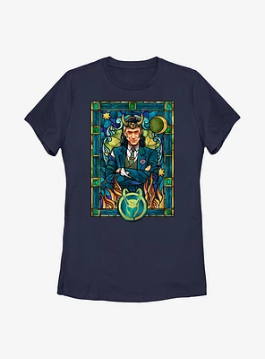 Marvel Loki Stained Glass Womens T-Shirt