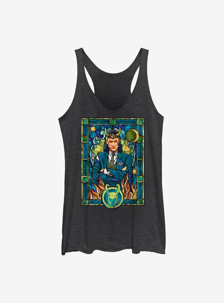 Marvel Loki Stained Glass Womens Tank Top