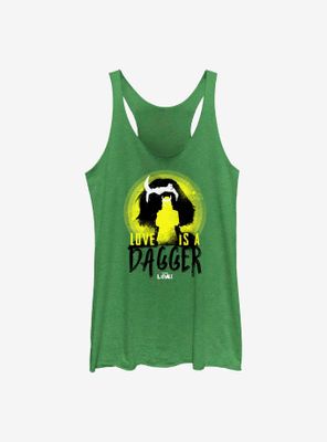 Marvel Loki Love Is A Dagger Silhouettes Womens Tank Top