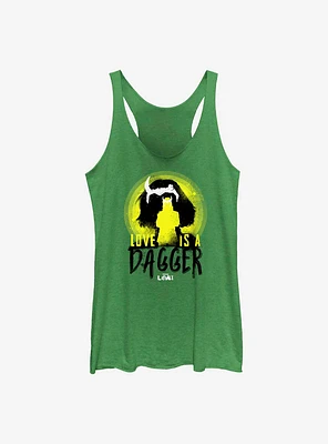 Marvel Loki Love Is A Dagger Silhouettes Womens Tank Top