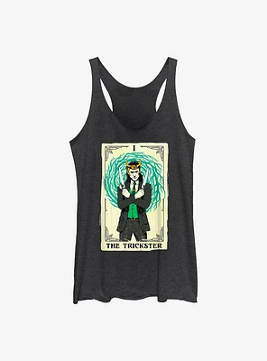 Marvel Loki Trickster Tarot Card Womens Tank Top