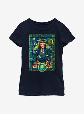 Marvel Loki Stained Glass Youth Girls T-Shirt