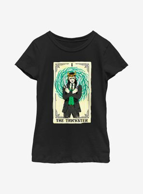 Marvel Loki Trickster Tarot Card Youth Girls T-Shirt