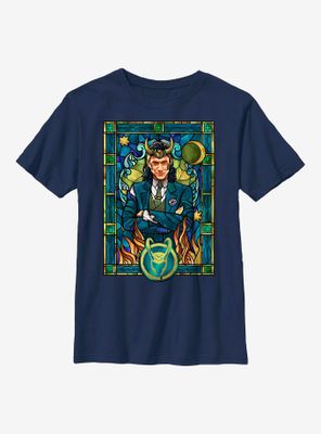 Marvel Loki Stained Glass Youth T-Shirt
