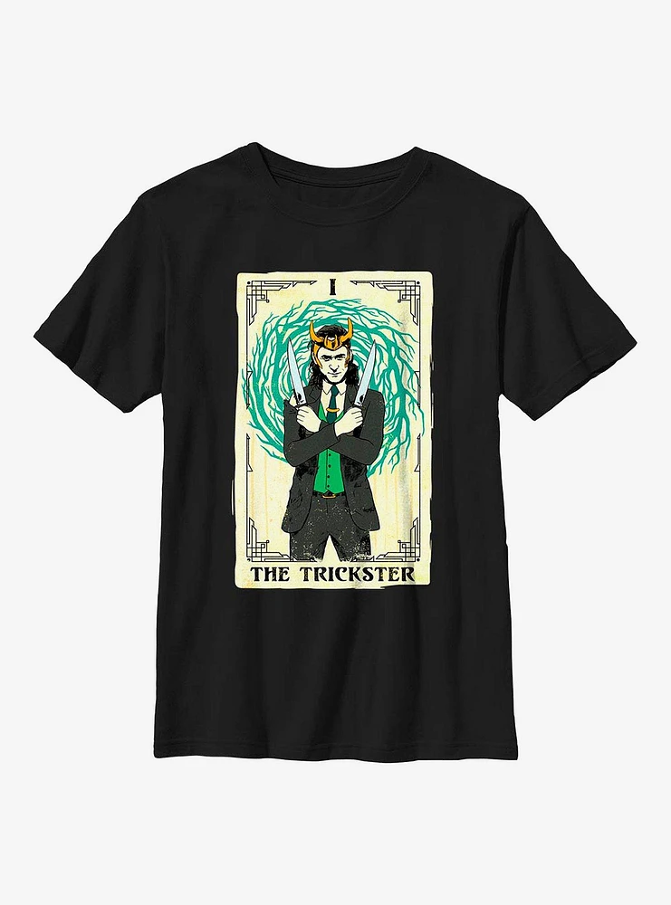 Marvel Loki Trickster Tarot Card Youth T-Shirt