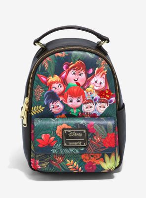 Loungefly Disney Peter Pan & Lost Boys Chibi Jungle Mini Backpack - BoxLunch Exclusive