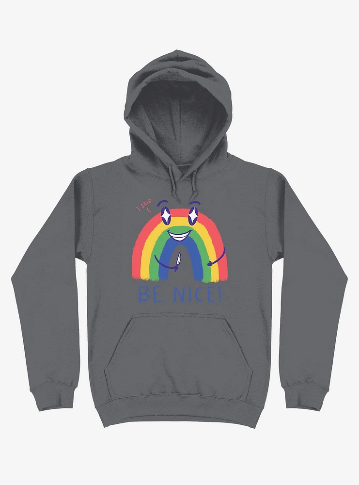 Rainbow Knife Be Nice 2.0 Asphalt Grey Hoodie