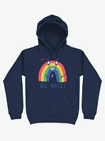 Rainbow Knife Be Nice 2.0 Navy Blue Hoodie