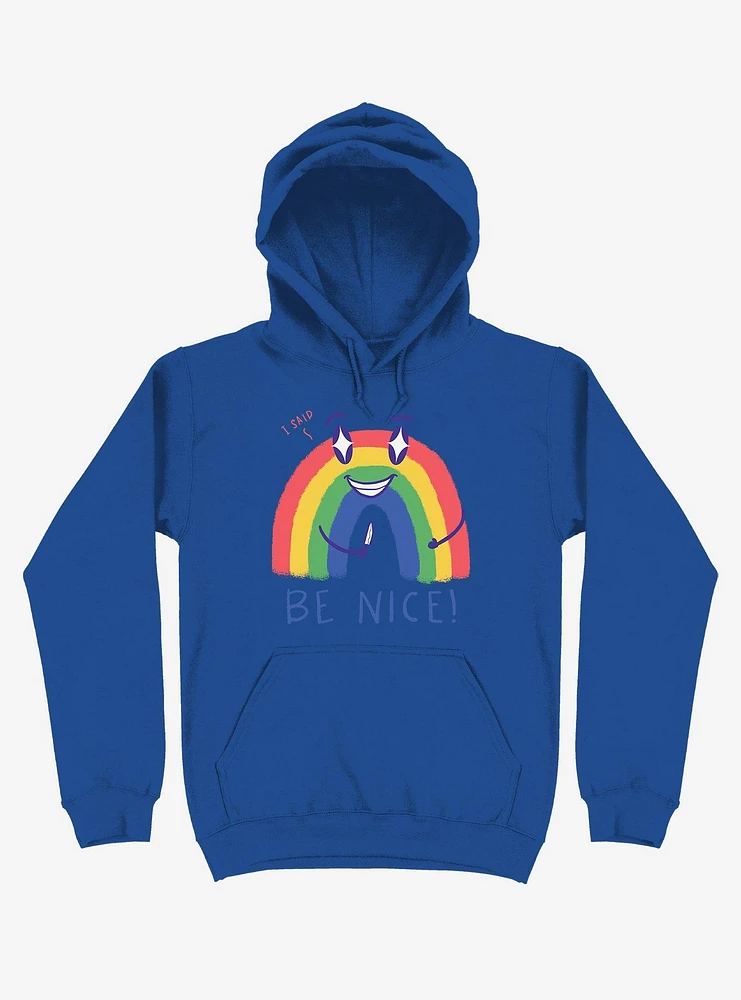 Rainbow Knife Be Nice 2.0 Royal Blue Hoodie