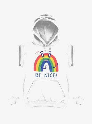 Rainbow Knife Be Nice 2.0 White Hoodie