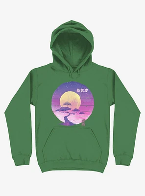 Neon Bonsai Wave Kelly Green Hoodie