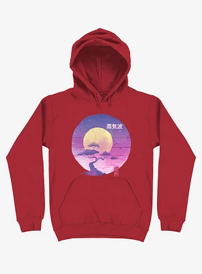 Neon Bonsai Wave Red Hoodie