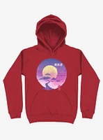 Neon Bonsai Wave Red Hoodie