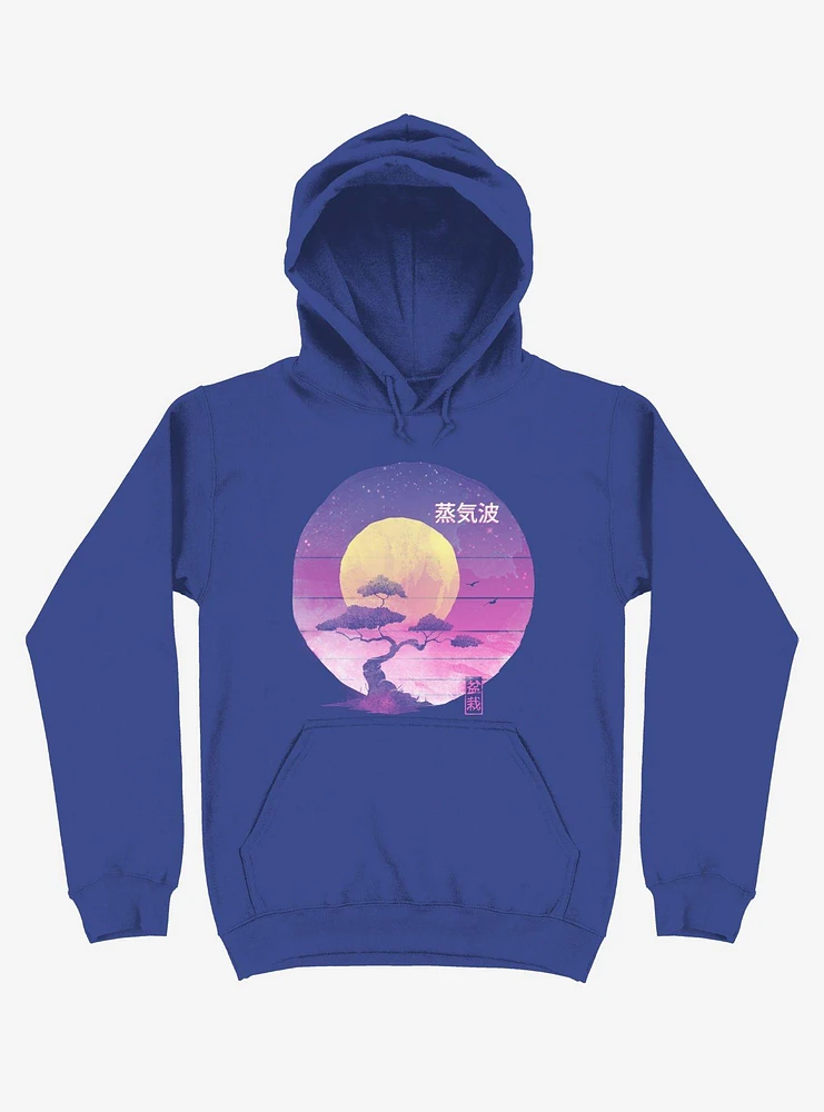 Neon Bonsai Wave Royal Blue Hoodie