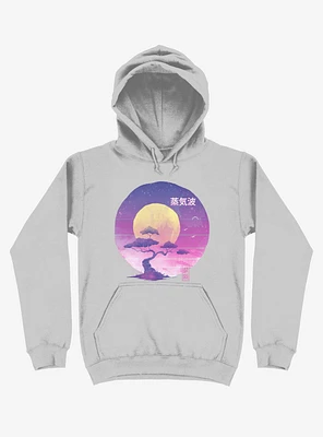 Neon Bonsai Wave Silver Hoodie