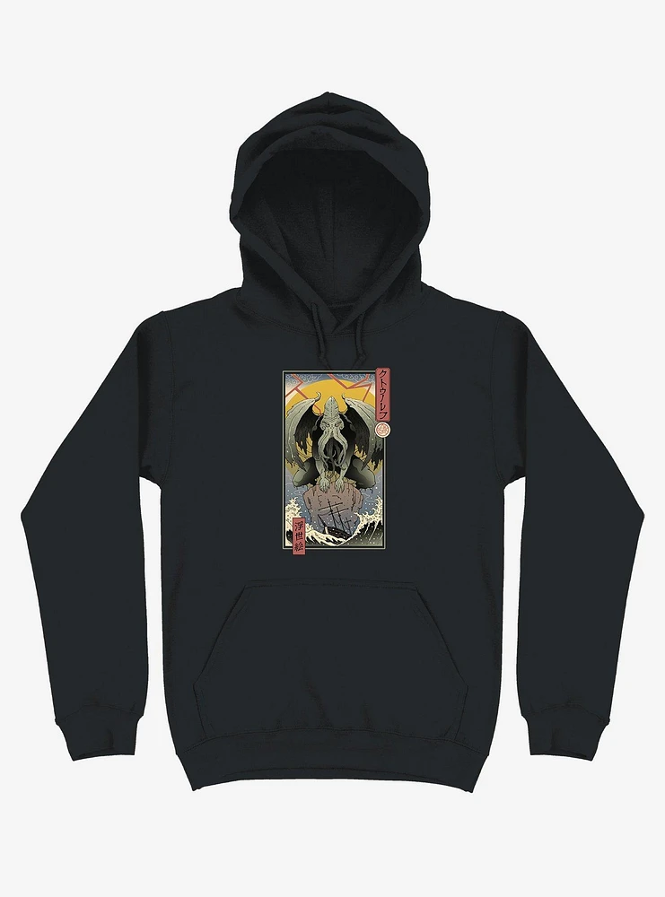 Ocean Cthulhu Edo Black Hoodie