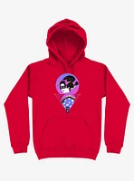 Neon Geisha Wave Red Hoodie