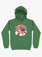 Ocean Pug Good Buoy! Kelly Green Hoodie