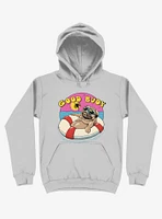 Ocean Pug Good Buoy! Silver Hoodie