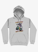 Raccoon Live Fast Eat Trash! Silver Hoodie