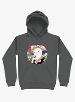 Cat Neko Geisha Asphalt Grey Hoodie