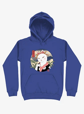 Cat Neko Geisha Royal Blue Hoodie