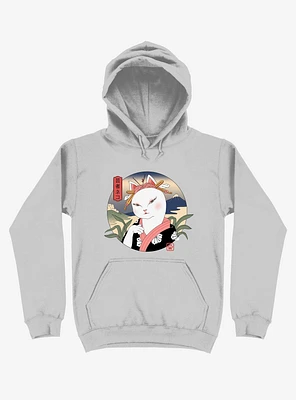 Cat Neko Geisha Silver Hoodie