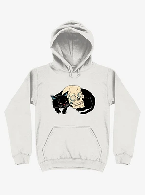 Cat Neko Skull White Hoodie