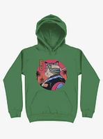 Samurai Cat Kelly Green Hoodie