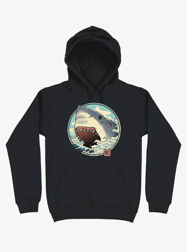 Shark Attack! Black Hoodie