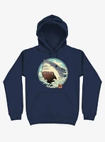 Shark Attack! Navy Blue Hoodie