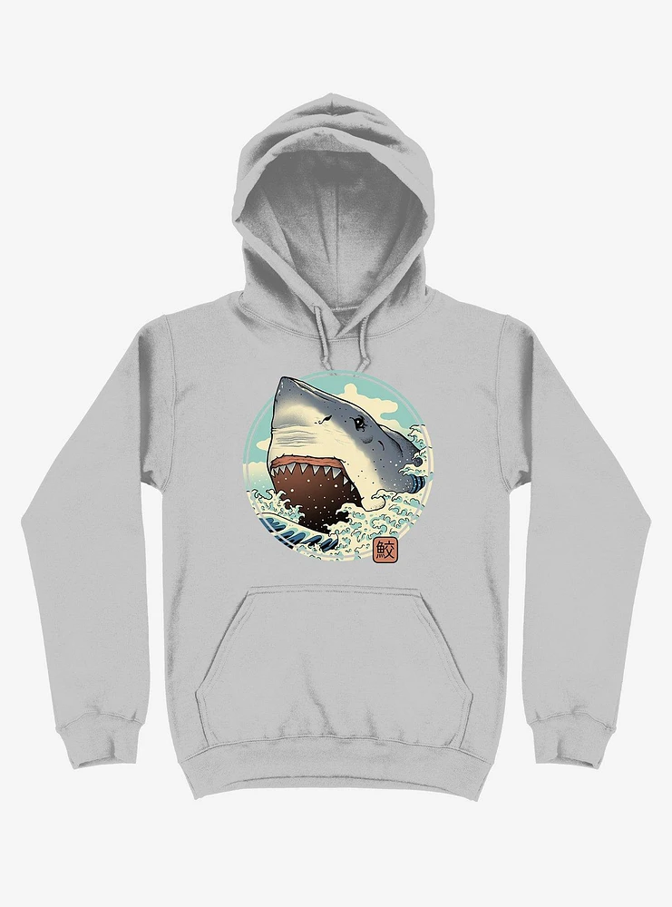 Shark Attack! Silver Hoodie