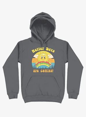 Rainbow Sun Better Days Are Coming Asphalt Grey Hoodie